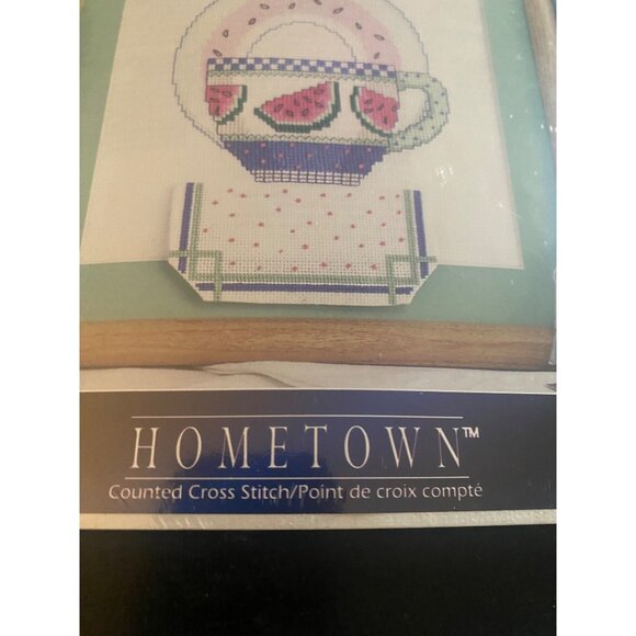 Designs for the Needle Cross Stitch Kit Watermelon Teacup #5355 Cottagecore - Picture 4 of 8